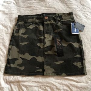 New Camouflage Denim Skirt